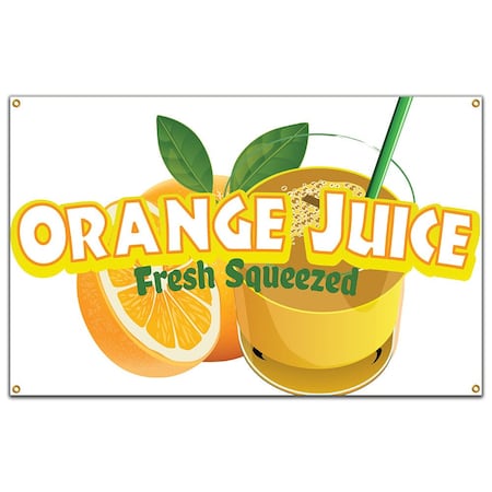 Signmission Orange Juice Banner Concession Stand Food Truck Single Sided B-60 Orange Juice19